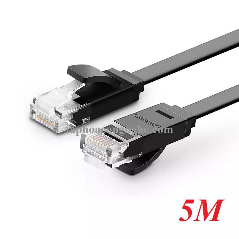 Ugreen 50176 5M màu Đen Cáp mạng LAN CAT6 dây dẹt NW102 30050176